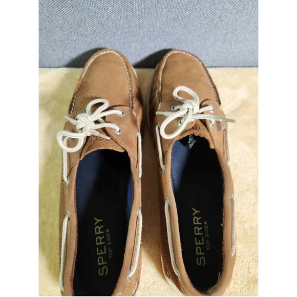 Sperry Top-Sider Men's Leeward Perforated Tan Shoe 2-Eye - Picture 3 of 6